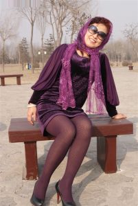 50路大姐紫色厚丝袜高跟