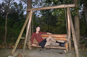 穿豹纹厚裤袜的阿姨