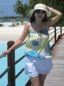 知风姐姐海岛度假短裤美腿