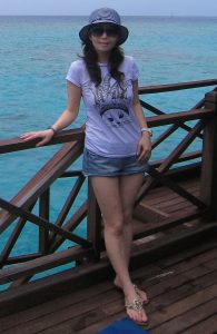 知风姐姐海岛度假短裤美腿