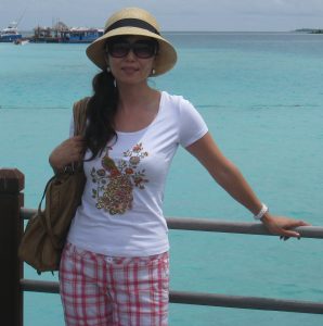 知风姐姐海岛度假短裤美腿