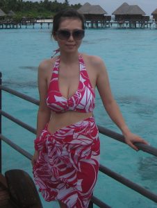 知风姐姐海岛度假性感泳衣