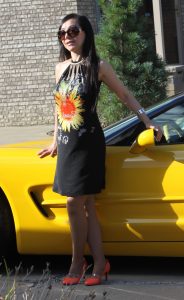 富婆罗斯豪宅名车灰丝袜高跟