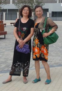 熟女钟姐穿短裙在世博会游玩