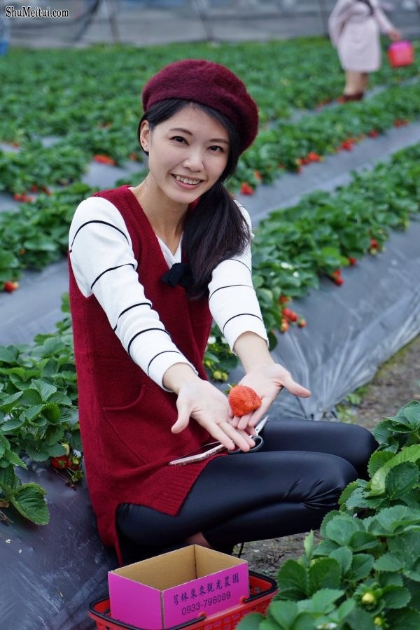 长腿美丽人妻CC姐穿紧身皮裤采摘草莓[第15张/共31张]