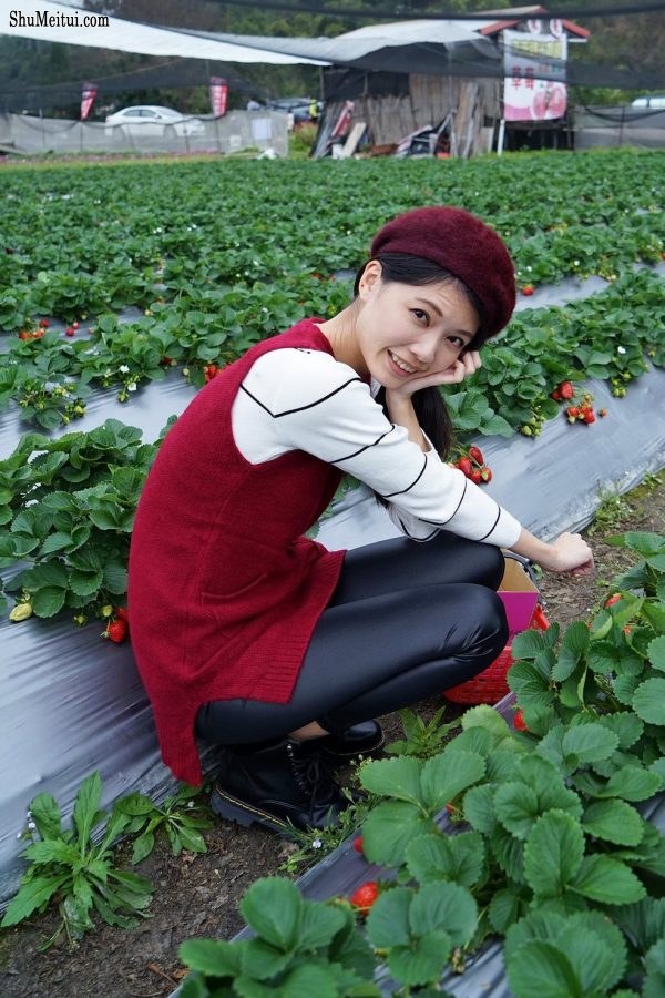 长腿美丽人妻CC姐穿紧身皮裤采摘草莓[第23张/共31张]
