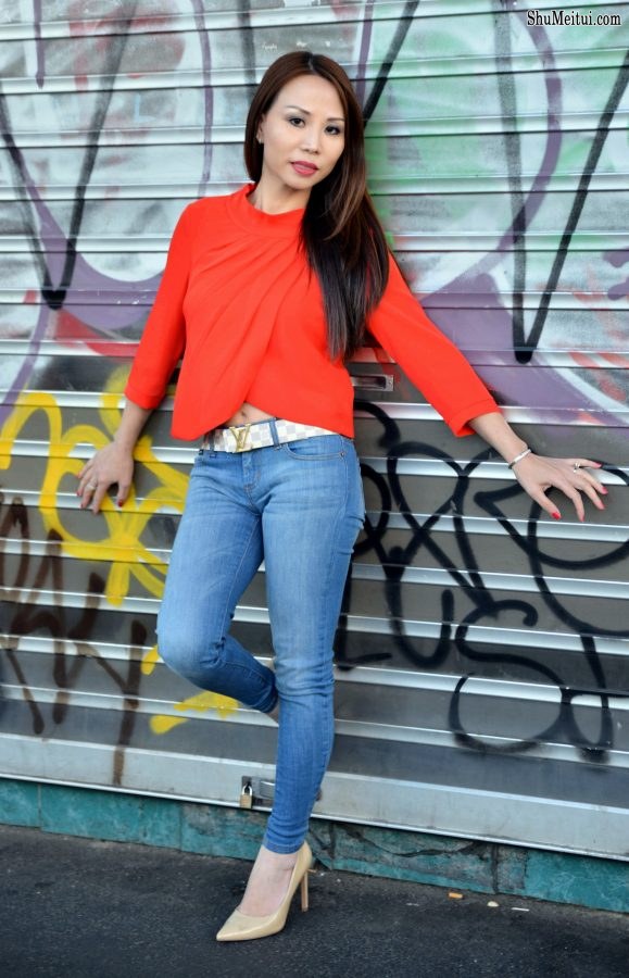 经典高跟姐妹之妹妹短裙+姐姐牛仔裤挑高跟鞋[第4张/共10张]