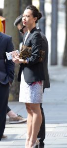 气质盘头女高跟鞋又细又高