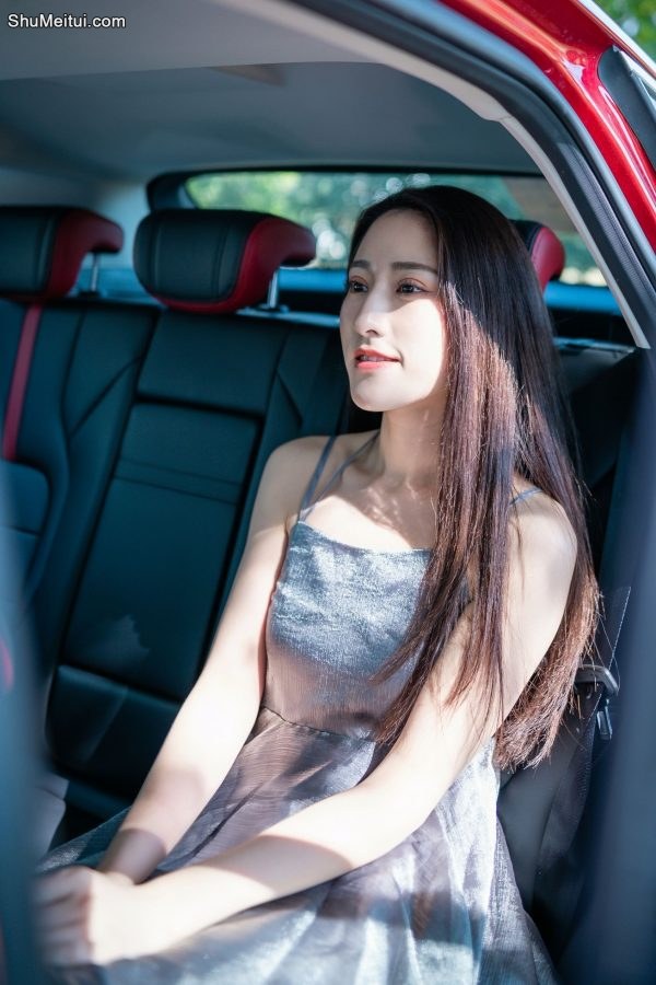 开哈弗的漂亮美女穿肉丝高跟鞋露背车模照片[第11张/共19张]