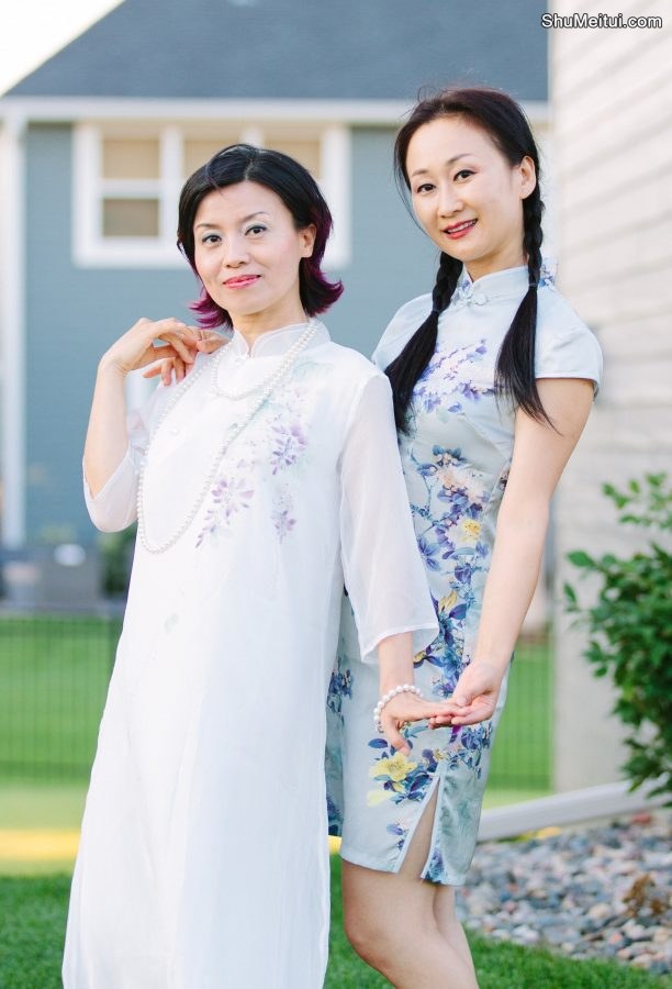 何姐和她的旗袍朋友白裙长发熟妇魅力十足[第3张/共20张]