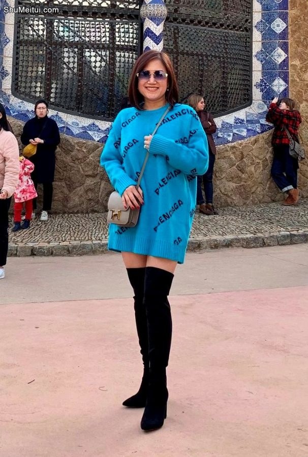 珍升姐腿穿长靴过圣诞[第3张/共5张]