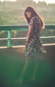 堂堂姐在购物中心拍照换了两套衣服