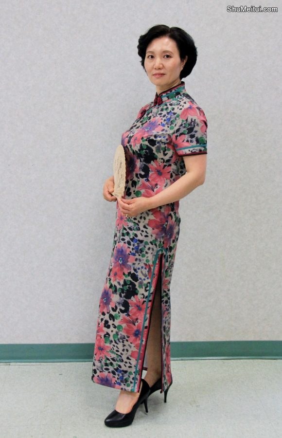 旗袍俱乐部培训班开课-五十路保守阿姨旗袍高跟[第4张/共5张]