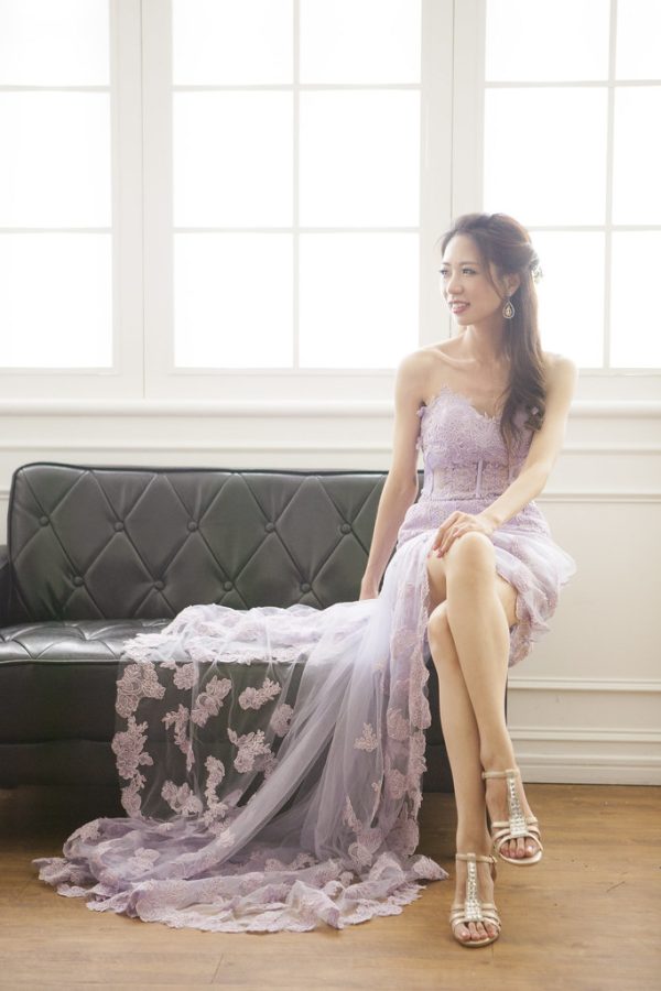 美腿新娘子紫色婚纱照[第2张/共16张]